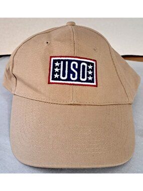 USO Support Our Heroes Slideback Hat Solid Beige One Size Adjustable